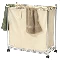 3-Compartment Chrome Laundry Sorter
