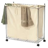 3-Compartment Chrome Laundry Sorter