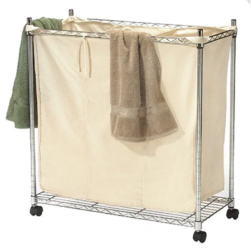 3 Compartment Chrome Laundry Sorter