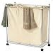 3-Compartment Chrome Laundry Sorter