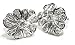 Jewelry : Diamond Set in Flower Style Earring in 18k White Gold (T.w 1.10)