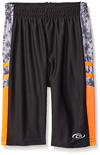 CB Sports Boys' Mesh Athletic Short, TL96-Neon Orange, 10/12