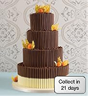 Milk Chocolate Curls Wedding Cake