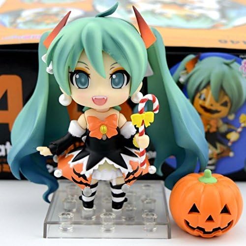 J Conner 11cm Hatsune Miku Halloween Pumpkin Miku Cute Exquisite Gift PVC Action Figure Toy Decoration Figure Display