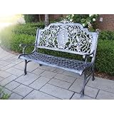Oakland Living Antique Pewter Golfer Bench