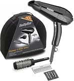 BaByliss Glamour & Glitz Hair Dryer Gift Set 5536GU with Comb, Brush, Clips & Vanity Case
