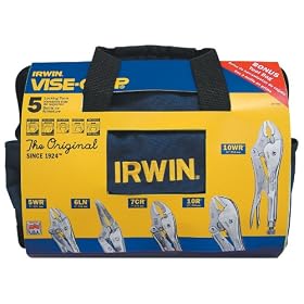 Irwin Industrial Tools 2077704 Locking Pliers Set with Nylon Tool Bag, 5-Piece by Irwin