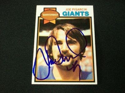 Joe Pisarcik Auto Signed 1979 Topps Card #311 JSA Q - Signed NFL Football Cards