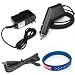 Garmin GPS Nuvi 255w Accessory Bundle - Car Charger + Home Travel AC Charger + USB Data Cable + Free Stars Stripes Silicone Wristband