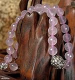 Rose quartz necklace, 'Indian Romance'
