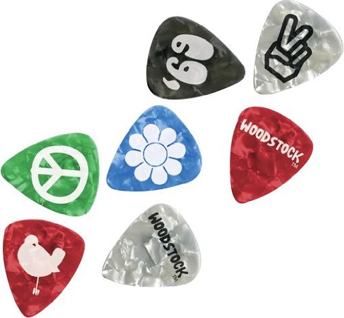 Planet Waves Woodstock Assorted Guitar Picks, 10 pack, Medium