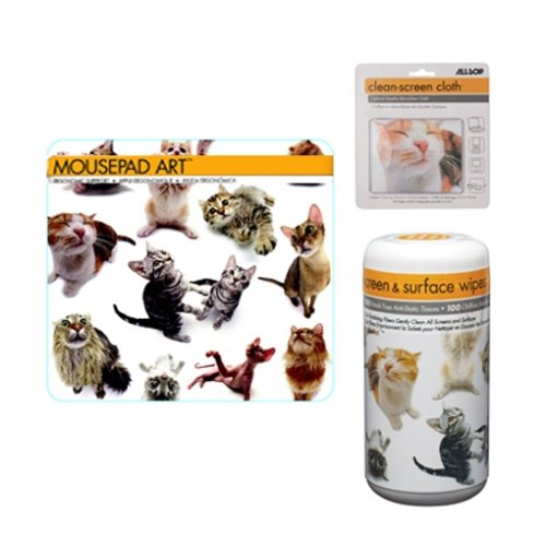 Allsop 29919 Hana Deka Cats Computer Accessories Kit