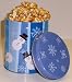 Gourmet Food : Scott's Cakes Gourmet Carmel Popcorn with Peanuts in a Blue Snowman Can