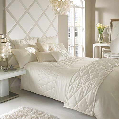 Kylie bedding Livarna oyster embroidered duvet cover and two pillowcases single size