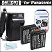 2 Pack Battery And Charger Kit For Panasonic Lumix DMC-LX7, DMC-LX7K, DMC-LX7W, DMC-LX5 Digital Camera Includes 2 Extended Replacement (1700Mah) DMW-BCJ13 Batteries (WITH INFO CHIP!) + Ac/Dc Travel Charger + Screen Protectors +. Battery Shows time on LCD!