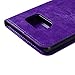 (Not for S7 Edge) S7 Case,Galaxy S7 Case,Mavis's Diary 3D Handmade Wallet with Bling Crystal Shiny Diamonds Butterfly Flowers PU Leather Flip Cover - Purple