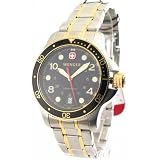 MENS WENGER SWISS MILITARY STEEL BATTALION 24 HOUR TIME DATE WATCH 72456 by Wenger