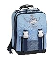 Schulrucksack London Muster Schule Rucksack Thorka McNeill Take it Easy Farbe Heartbreaker hellblau