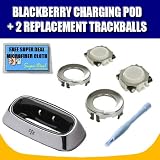 Blackberry Charging Pod for 8300, 8310, 8320 and 8330 Curve Devices with 2 Replacement Trackballs and Opening Tool with Complimentary Exclusive Super Deal Micro Fiber Cleaning Cloth