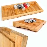 Solid Oak Wood 500 Blackjack Dealer Chip Tray