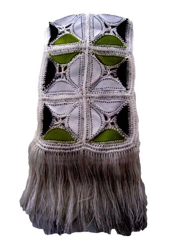 Extra 50% Off Hand Embroidered Scarf with Lots of Colorful Leather LES_WHITE_002