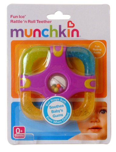 Childrens Toyshop  Third Party New : Fun Ice Rattle 'n Roll Teether - Square