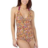 Mossimo® Black: Women's Flower Fields Braided Tankini Swim Top - Purple/Pink/Red