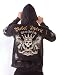Rebel Spirit Royal King Skull Velvet Crosses Skull Hoodie Medium
