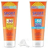 Covert Flasks® 8oz Hidden Sunscreen Alcohol Flask - Two (2) Secret Realistic Flasks With New Flip-Top Cap Design - Conceal Your Preferred Alcohol Anywhere You Go - Funnel Included!