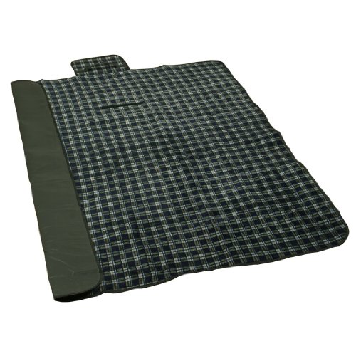 10T Picnic Couverture de pique-nique ou plage Bleu/Carreaux 150 x 130 cm