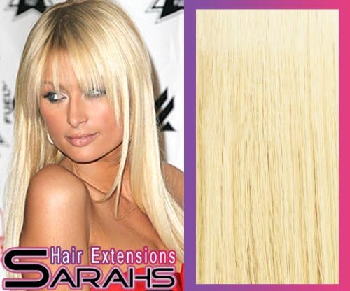 100 Strands - 20 inch Pre Bonded Remy Nail Tip Hair Extensions. Lightest Blonde #60