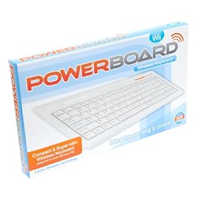 Datel Powerboard - Keyboard - wireless - 2.4 GHz - 87 keys - USB wireless receiver - White