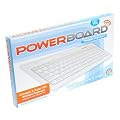 Datel Powerboard - Keyboard - wireless - 2.4 GHz - 87 keys - USB wireless receiver - White
