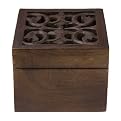 Carved Wood Box - Natural (Small)