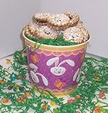 Gourmet Food : Scott's Cakes 1 lb. Linzer Cookies in a Purple Bunny Pail