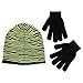 ABG Accessories Big Boys' Striped Knit Beanie with Magic Glove Set