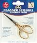 Peacock Embroidery Scissors 4"-Gold Plated