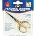 Peacock Embroidery Scissors 4"-Gold Plated