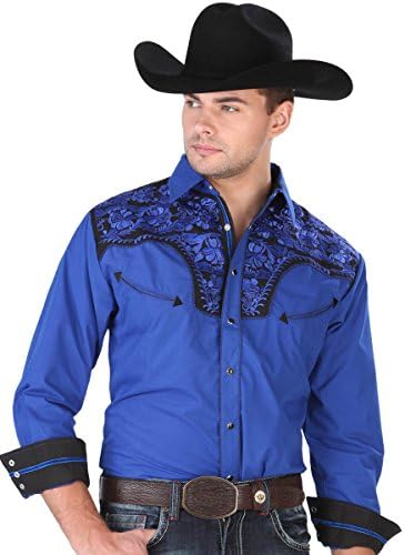 Royal Blue Western EmbroideRoyal Blue Style Shirt