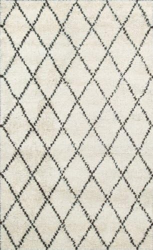 Rugsville Beni Ourain Ivory Brown Moroccan Wool Rug 10996 8x10