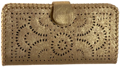 Cleobella Mexicana Hand-Tooled Wallet Gold Soft