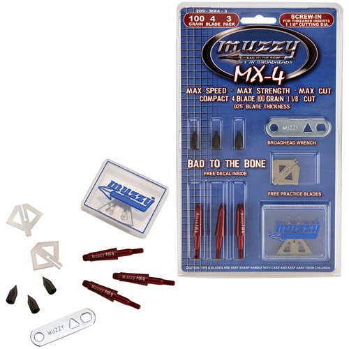 MUZZY MX-4 4-BLADE BROADHEAD -- 3-PACKWt.: 100 Grain