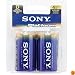 Sony Stamina Platinum Alkaline D Batteries (4 Pack)
