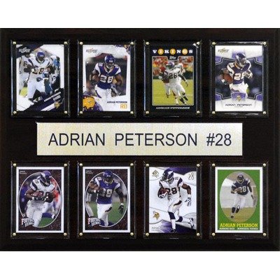 NFL Minnesota Vikings 8 Card Adrian Peterson Plaque