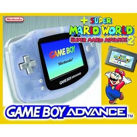 Game Boy Advance Clear Blue & Super Mario Advance 2 Summer Bundle