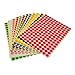 LJY Round Dot Stickers Color Coding Labels, 12 Different Assorted Colors Dot Labels, 12 Sheets (10mm)