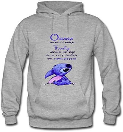 Hayden Creagh Mens Cartoon Lilo And Stitch Grey hoodies Size L