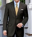 Executive 2-Button Wool Suit with Center Vent and Pleated Frotn Trousers