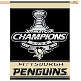 NHL Pittsburgh Penguins 2009 NHL Stanley Cup Champions 27" x 37" Banner Flag ()