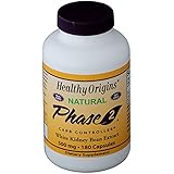 Healthy Origins Phase 2- White Kidney Bean Extract Capsules, 500 Mg, 180 Count